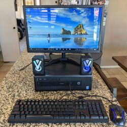 HP Desktop Computer With Monitor, Keyboard, Mouse, Speakers