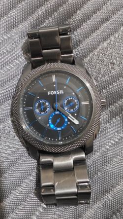 Fossil Machine 44mm Chronograph Smoke Stainless Steel Watch
