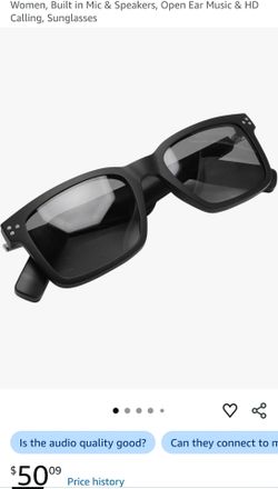 Smart Audio Sunglasses with Built-in Mic & Speakers