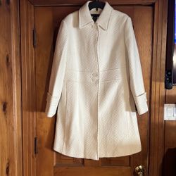 New York and Company off white coat Size 14