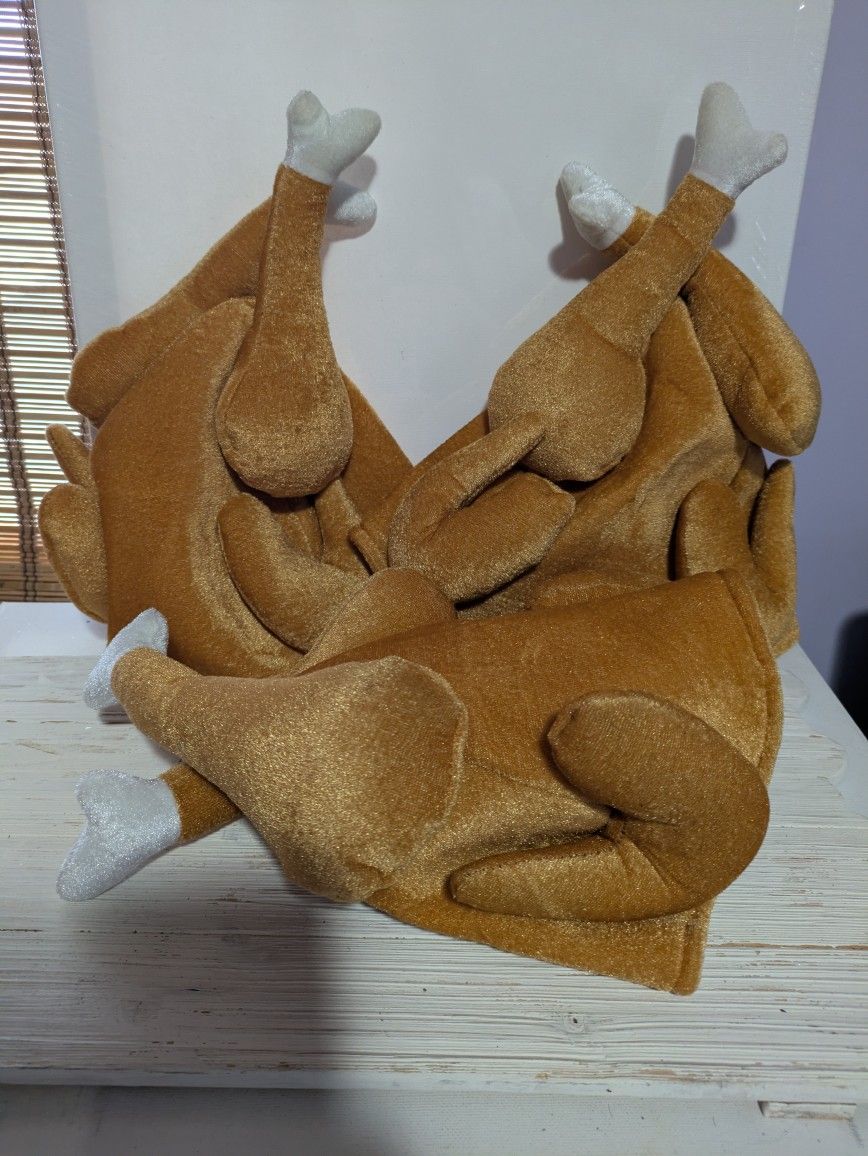 Set Of 3 Turkey Hats For Thanksgiving Or Dress Up Party Hats
