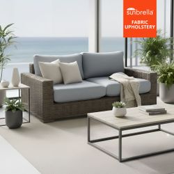 Outdoor Weather Rattan Wicker Deep Seating Loveseat