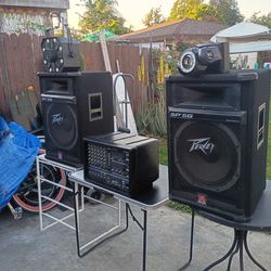 DJ set system yamaha music speakers lights