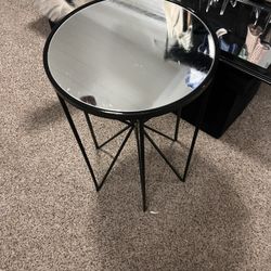 Round Side Mirror Table 
