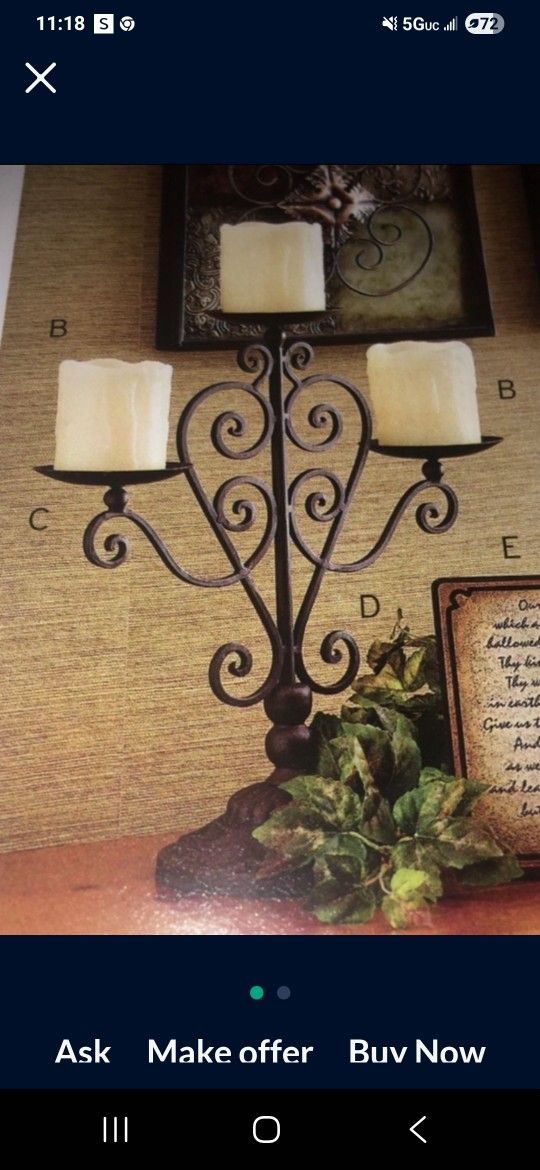 HOME INTERIOR PAR DE CANDELEROS