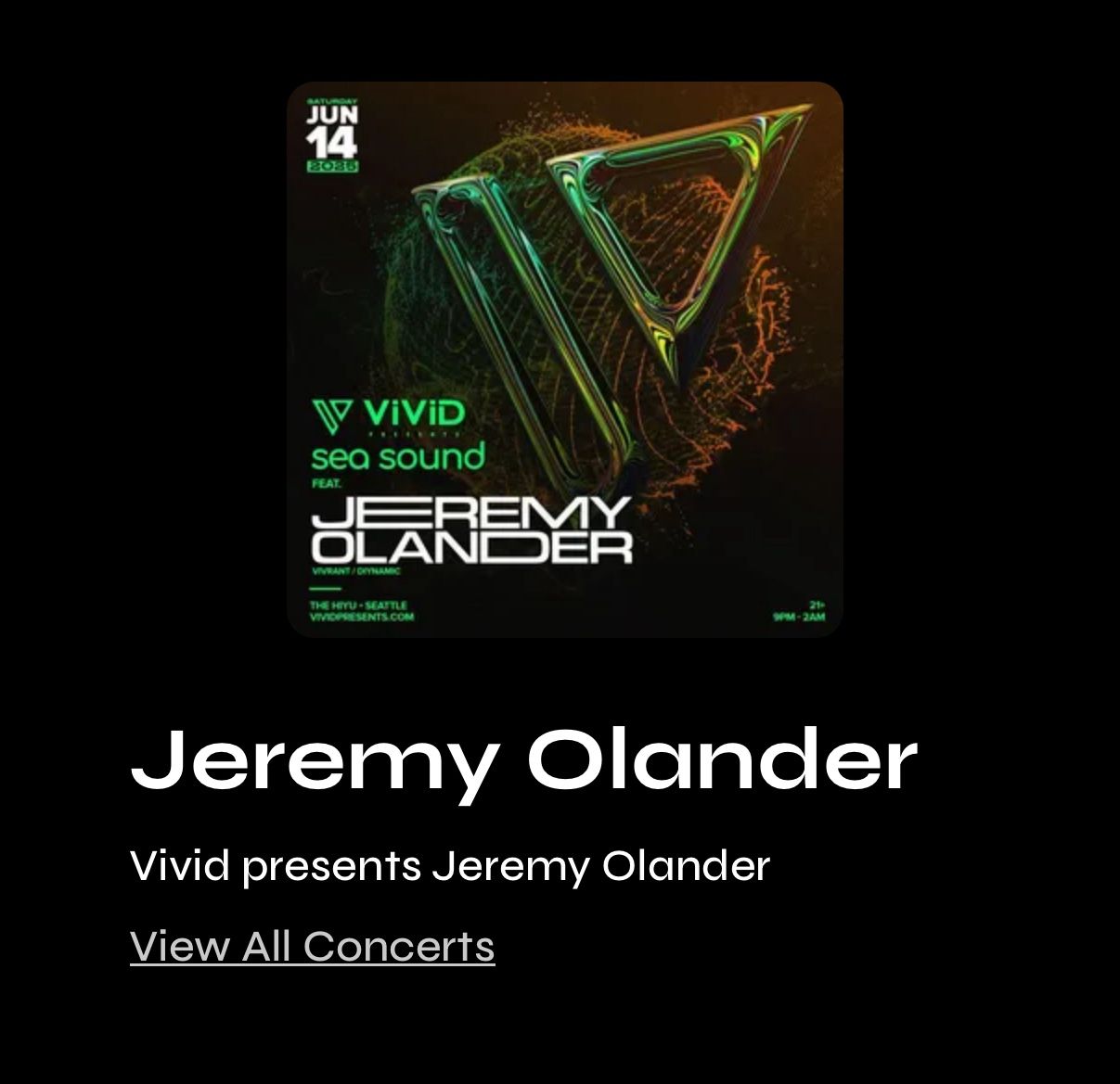 Jeremy Olander Hiyu Boat 2 Tickets