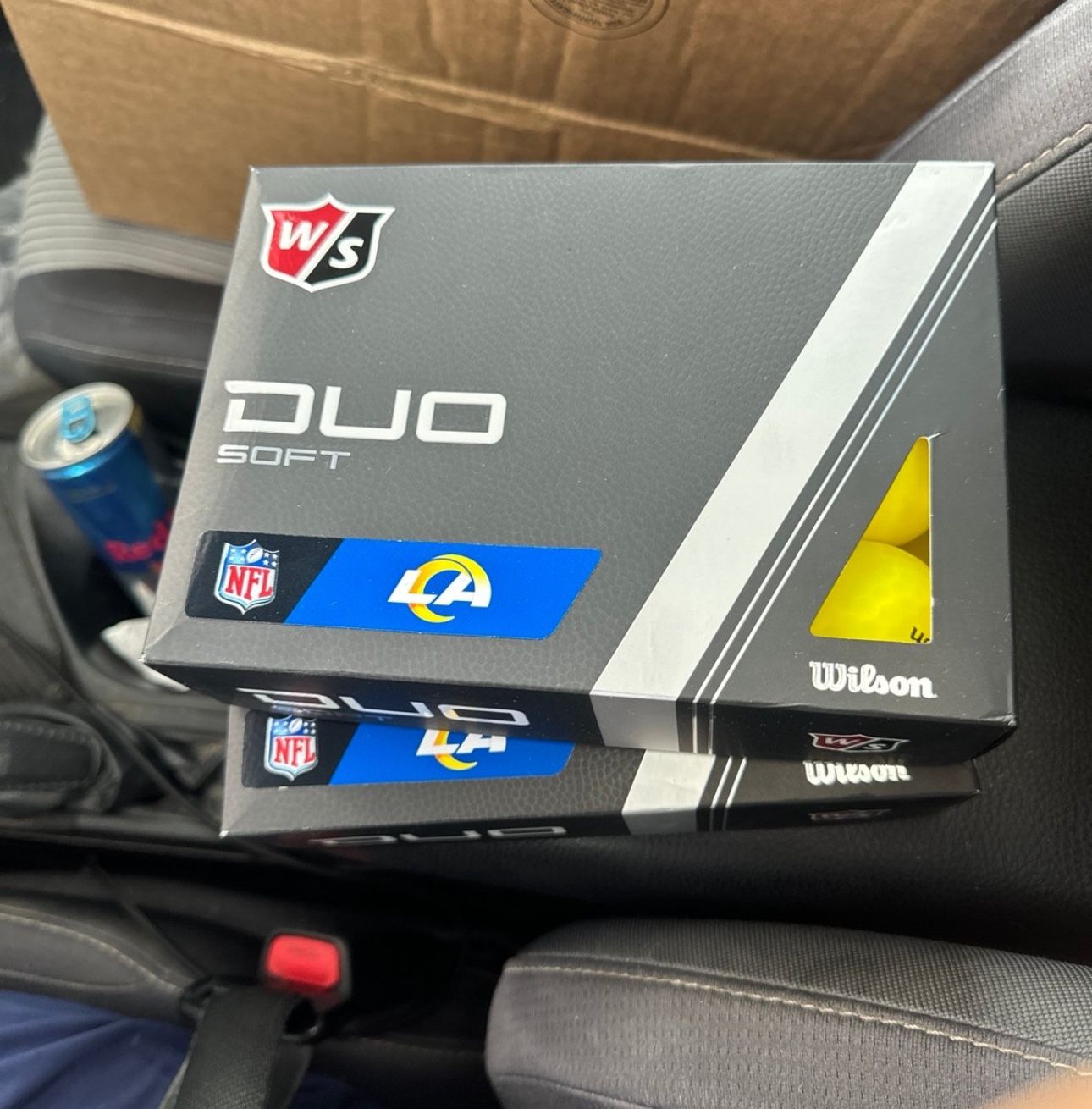 WILSON Duo Soft NFL Golf Balls (1 Dozen)-Los Angeles Rams,Yellow