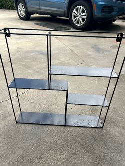 Black Metal Wall Shelf Unit