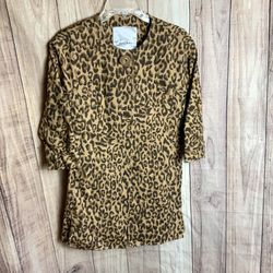 Carol Anderson By Invitation Leopard Print Overcoat XS