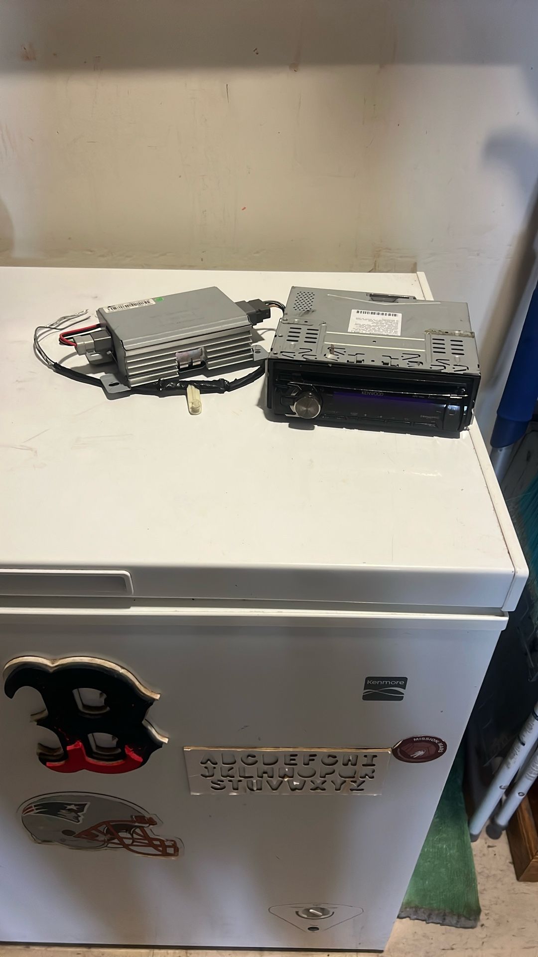 Kenwood car stereo and amplifier