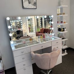 New Extra Large Hollywood Make Up Vanity W Bluetooth 
