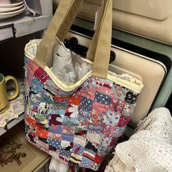 vintage hand quilted bag