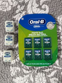 New 9 oral-b glide with scope and advanced Dental Floss