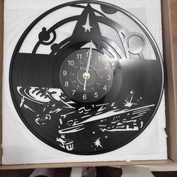 $10-Vinyl Star Trek Wall Clock NEW
