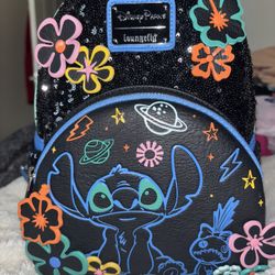 Loungefly Disney Parks 2024 Lilo & Stitch 626 Sequin Mini Backpack NWT