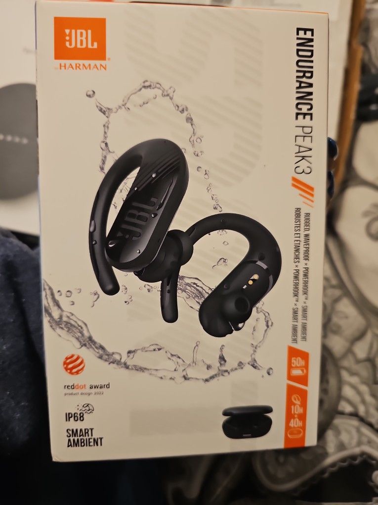 💥 NEW JBL Endurance Peak 3 – Sealed! Gym Waterproof Earbuds (Black) 💥
