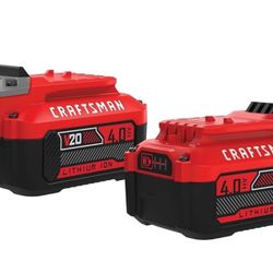 CRAFTSMAN V20 4.0Ah Lithium-Ion Batteries – 2-Pack