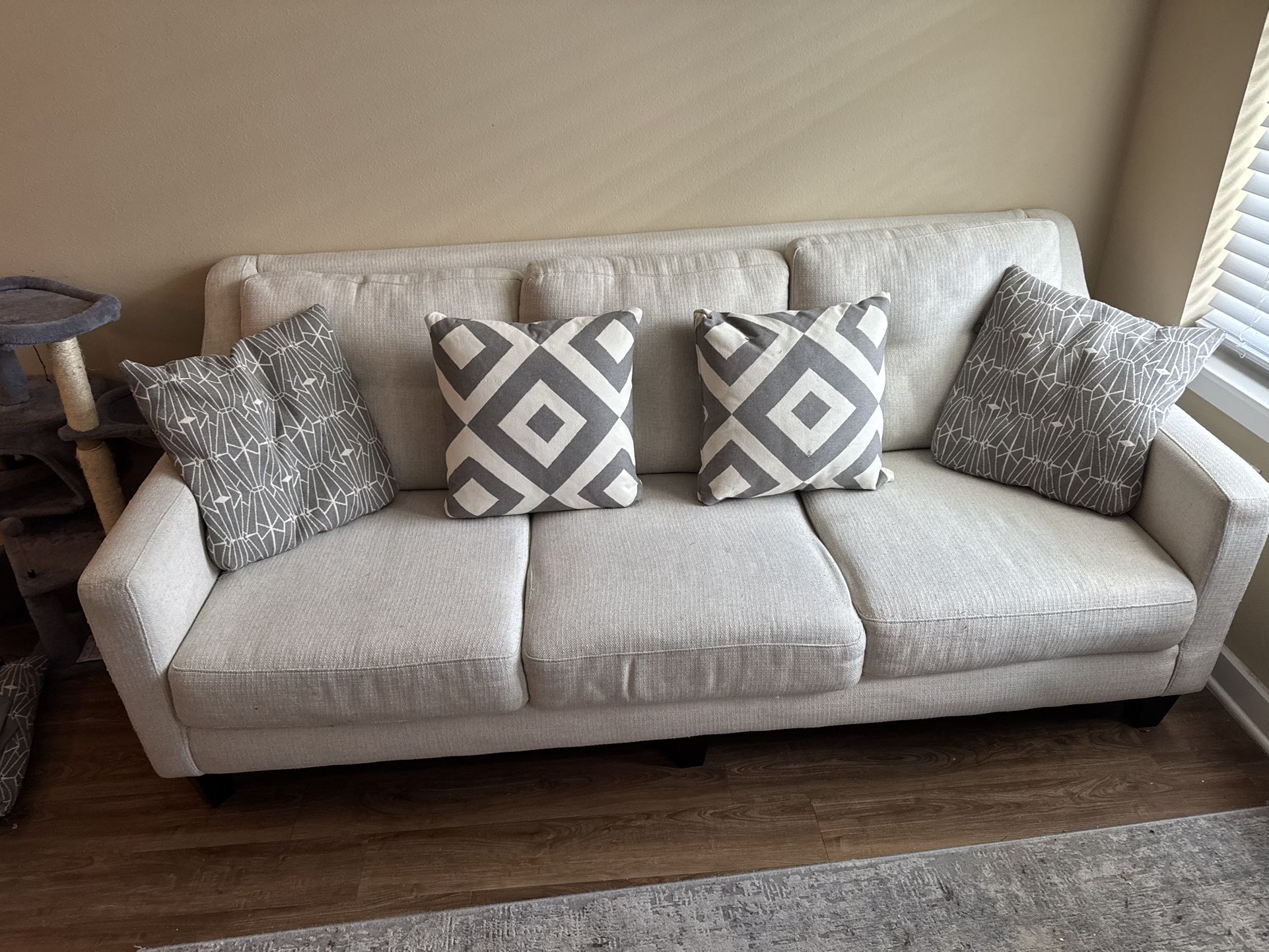 Cream Sofa And Loveseat