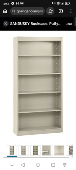 Sandusky 5 shelf bookcase