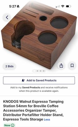 KNODOS Walnut Espresso Tamping Station 54mm