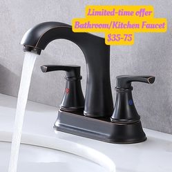  Centerset Bathroom Faucet With Drain Assembly