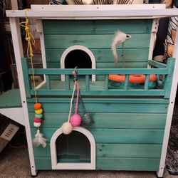 Cat Playhouse Two Story Condo