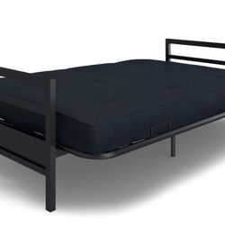 Futon  DHP Rio Futon With 6” Microfiber Black Mattress 