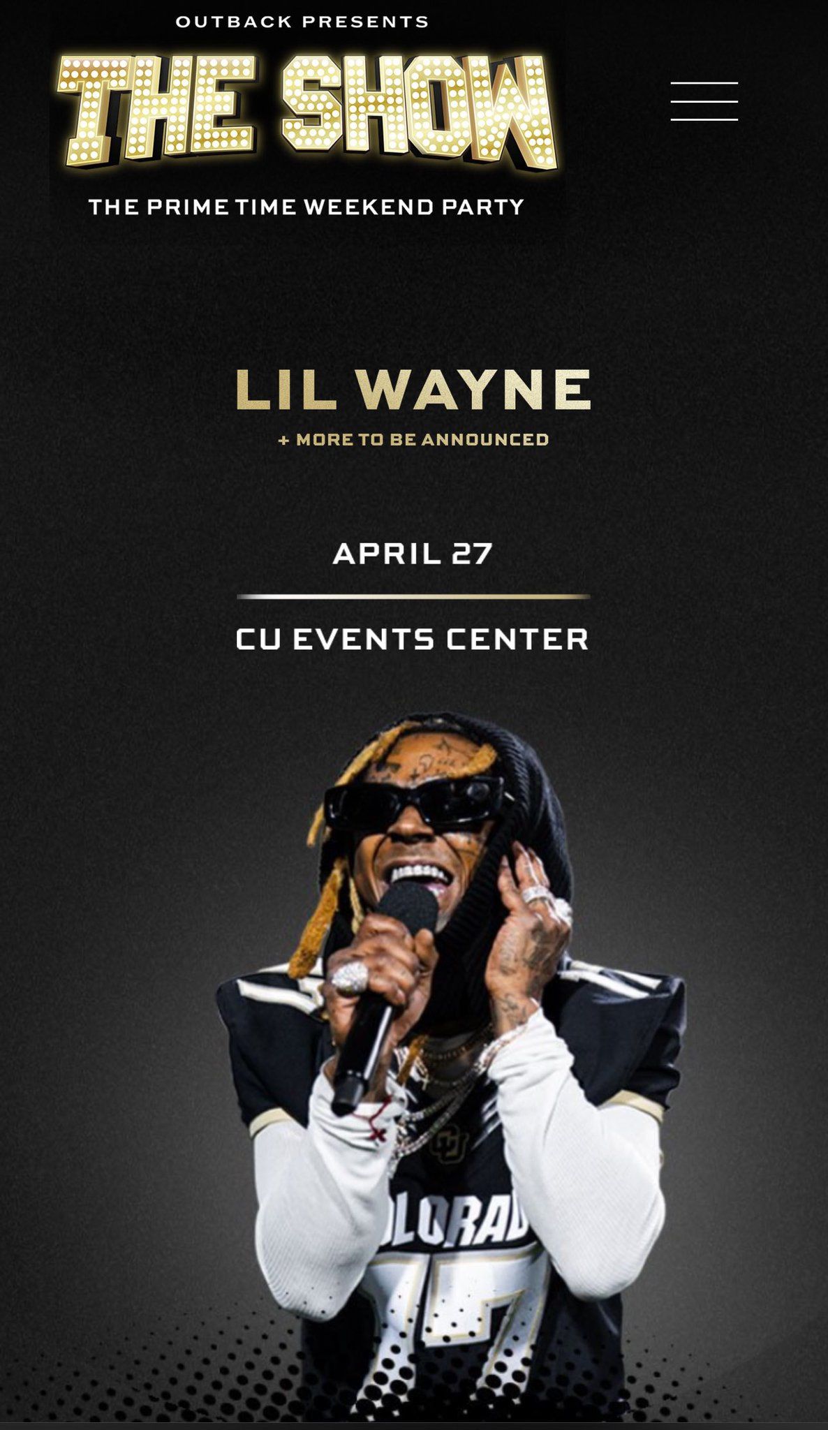 Lil Wayne Floor Ticket 4/27 Boulder 