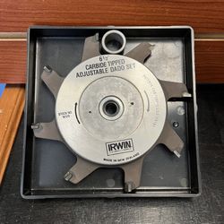 Irwin 6-1/2” Carbide Tipped Adjustable Dado Set 