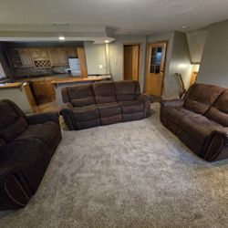 Recliners (2 Loveseats And 1 Sofa)