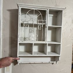 Wall Shelf Unit White Boho