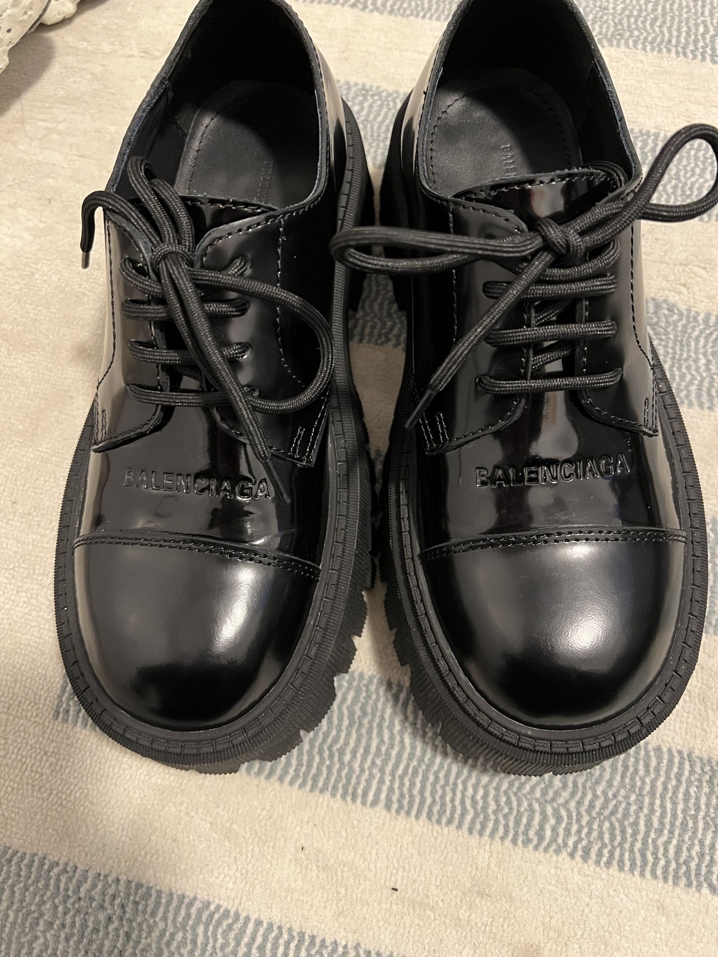 Balenciaga derby platform chunky Shoes in black
