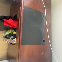 Wood computer work table