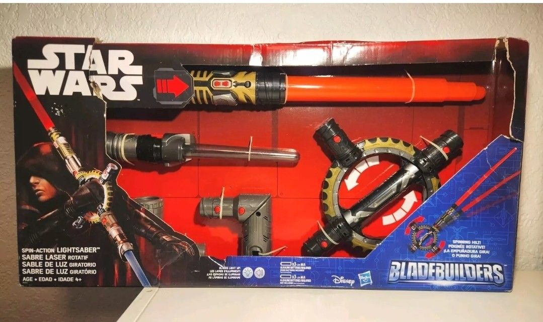 Star Wars 2016 Bladebuilders Spin Action Light-Saber Disney Hasbro Damaged Box