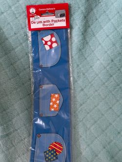 Carson-Dellosa Denim Pockets Border 36 ft New