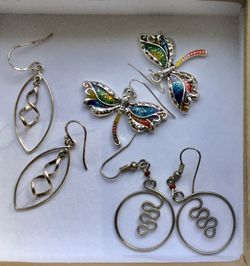 Silver earrings