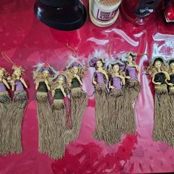 12 Victorian Tassel Doll Ornaments 