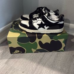 A Bathing Ape Vale SK8 Sta Black Suede Size 9