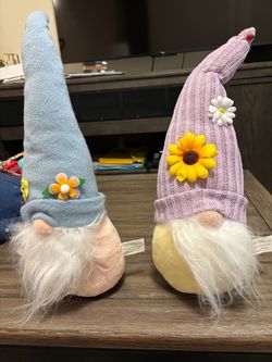 2 stuffed gnomes