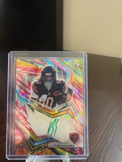 2025 Topps Resurgence Football Luther Burden Neon Initiates Auto on Card /10