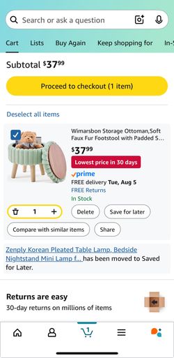 Storage Ottoman (Footstool Or Seat)