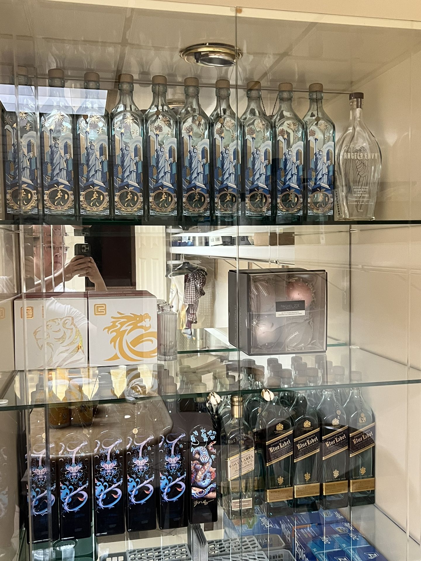 Empty Blue Label Bottle