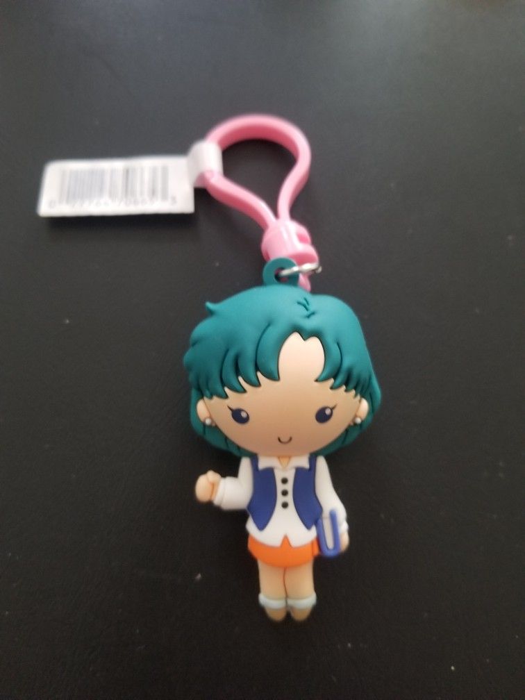 Sailor Moon Series 5 Monogram Figural Bag Clip Sailor Scouts in Plain Clothes Ami Mizuno New