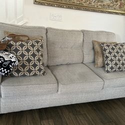 Sectional Sofa With Love Seat And Two Tables. 
