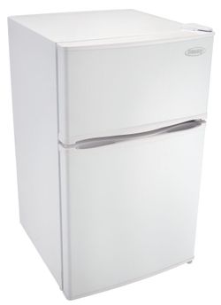 Danby 2-Door Compact Mini Refrigerator w/ 3.2 Cu. Ft. Capacity & Top Freezer in White