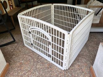 Iris White 4 Panel Pet Dog Playpen Exercise Yard Safety Enclosure
