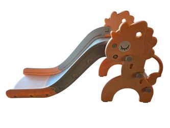 Toddler Slide Indoor for Toddlers 1-3 Baby Slide Outdoor Playset, Plastic Foldable Slides for Kids Backyard Climber Set (Pink)