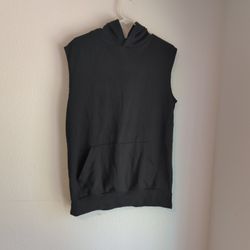 OHOO Black Sleeveless Hoodie MEDIUM