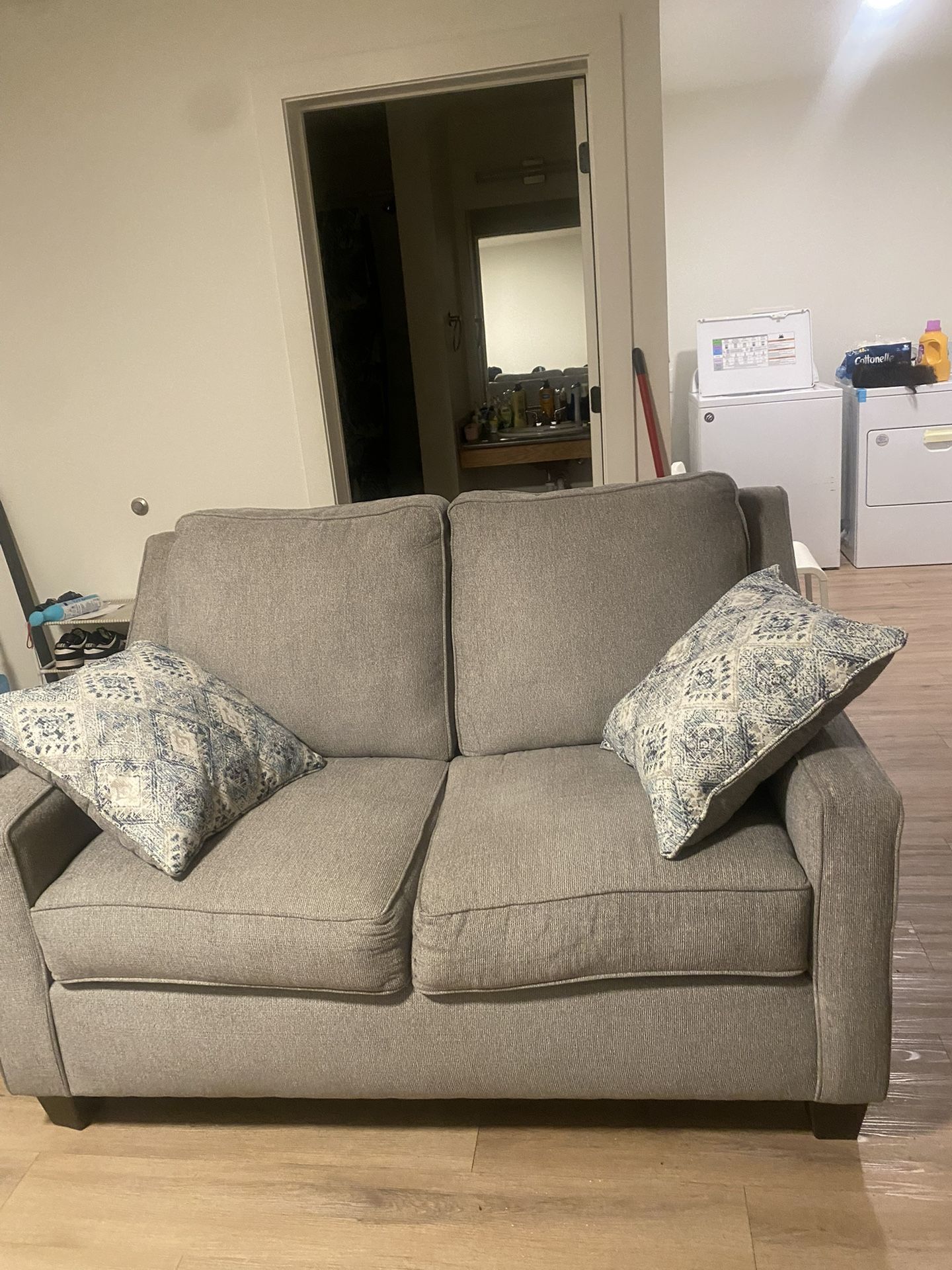 Gray Loveseat & Sofa Set