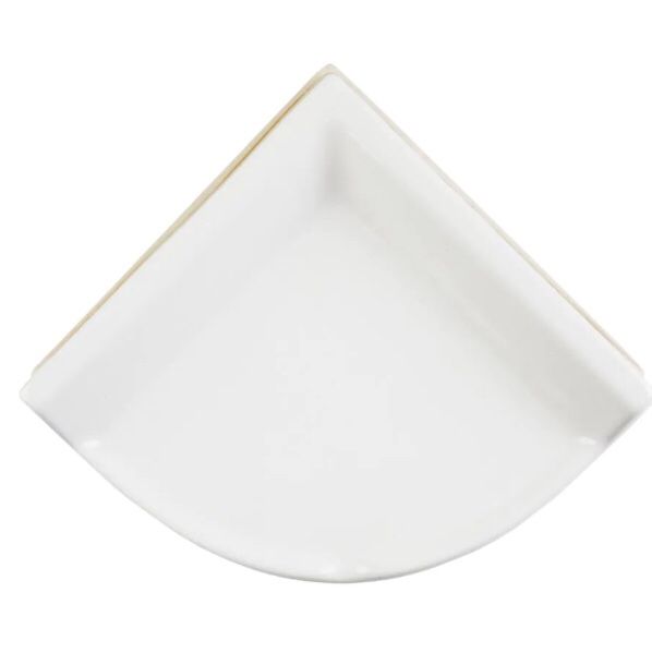 Bath Accessories White 8 in. x 8 in. Ceramic Wall Mounted Corner Shelf
